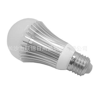 聚光之炬 長沙市聯錦日用品貿易5W直紋車鋁LED球泡燈的雙面鏡頭刻畫
